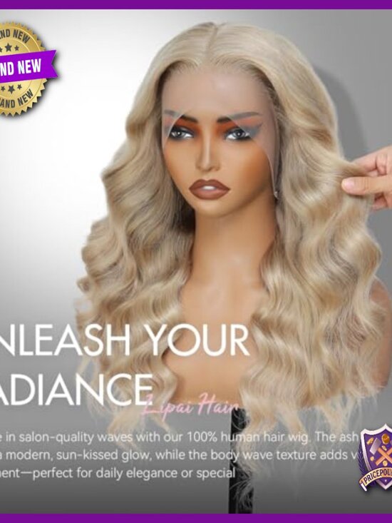 Human Hair Lace Front Wig Glueless Pre-Plucked Body Wave 250% Density